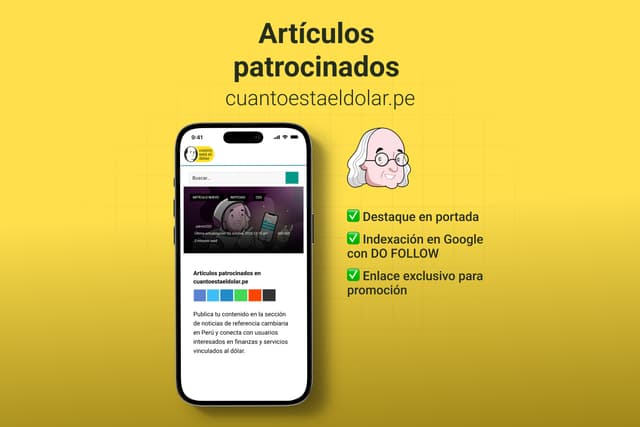 cuantoestaeldolar.pe ofrece a empresas la posibilidad de publicar artículos patrocinados en el portal líder del tipo de cambio