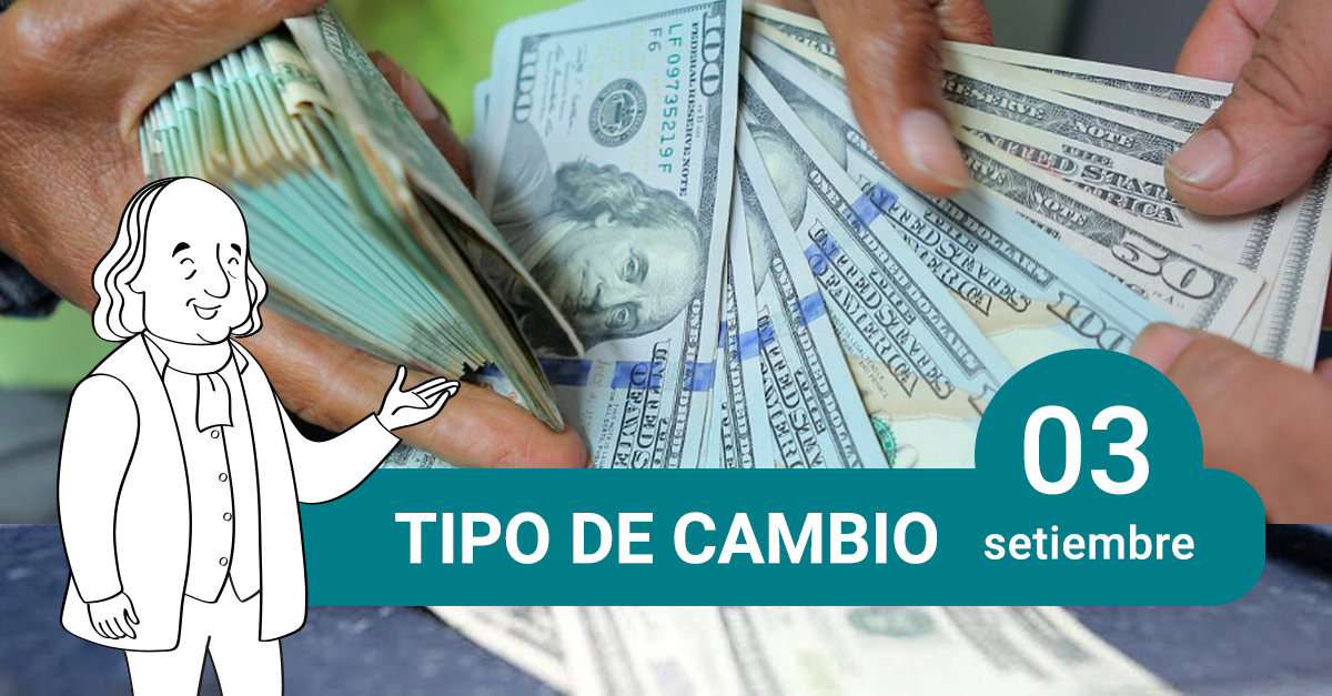 Tipo de cambio 3 de setiembre