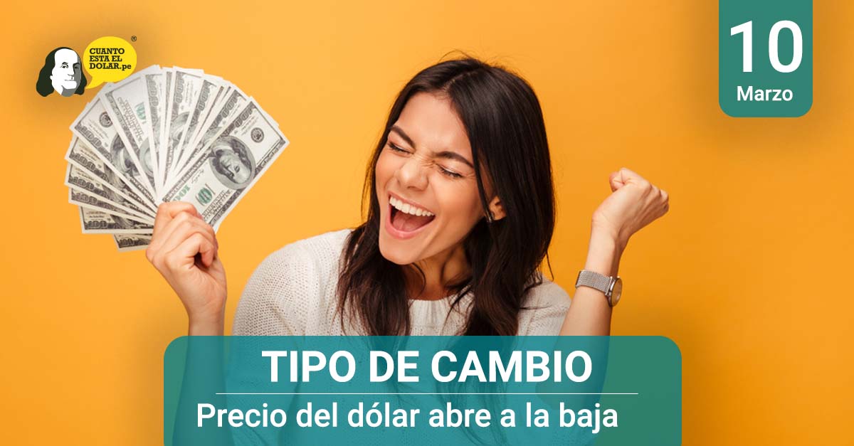 Precio del dólar abre a la baja