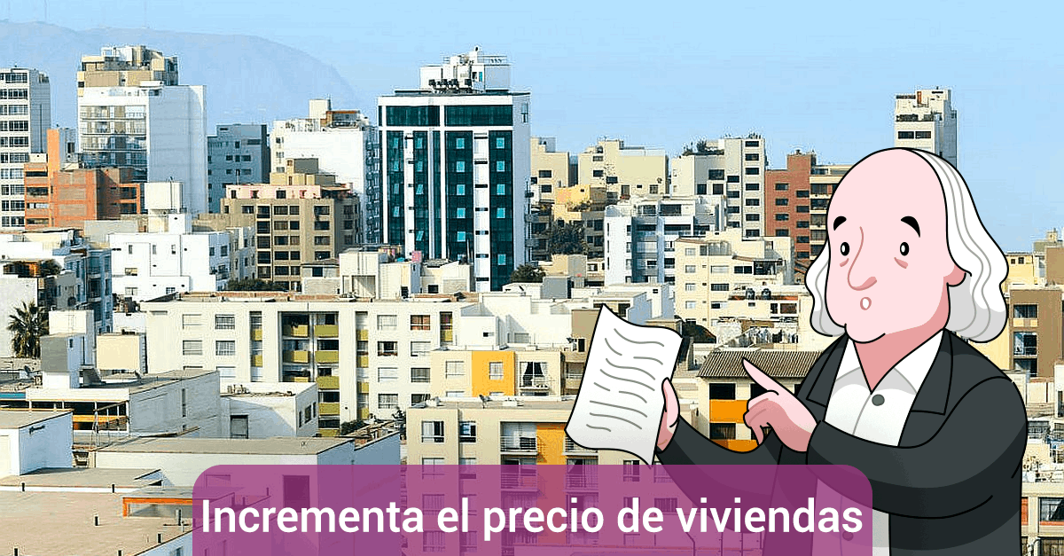 Incremento del precio del viviendas.