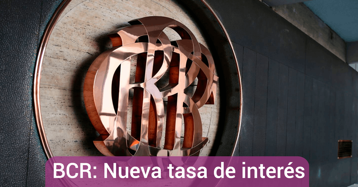 BCR NUEVA TASA DE INTERÉS