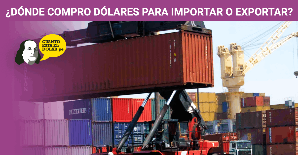 dónde comprar o vender dólares para exportar