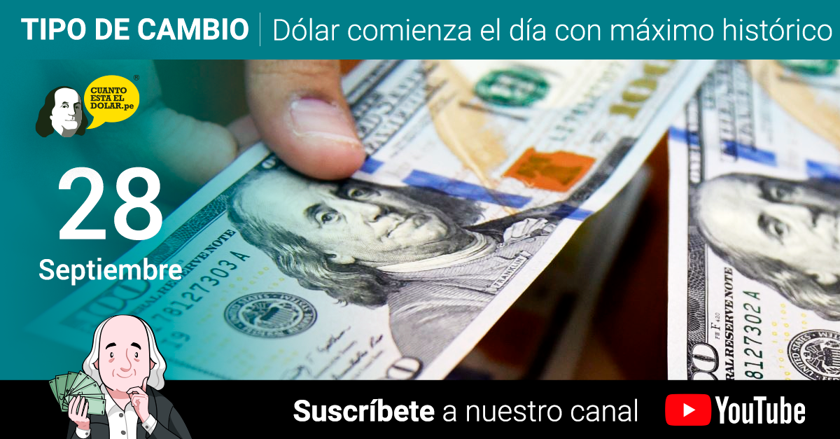 Tipo de cambio: martes 28 de septiembre del 2021