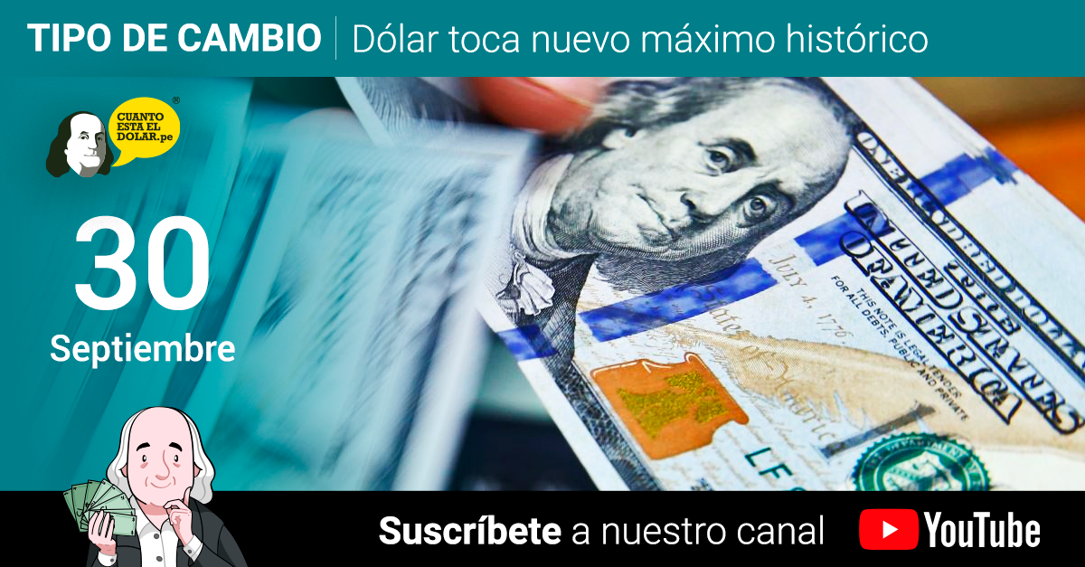 Tipo de cambio jueves 30 de septiembre