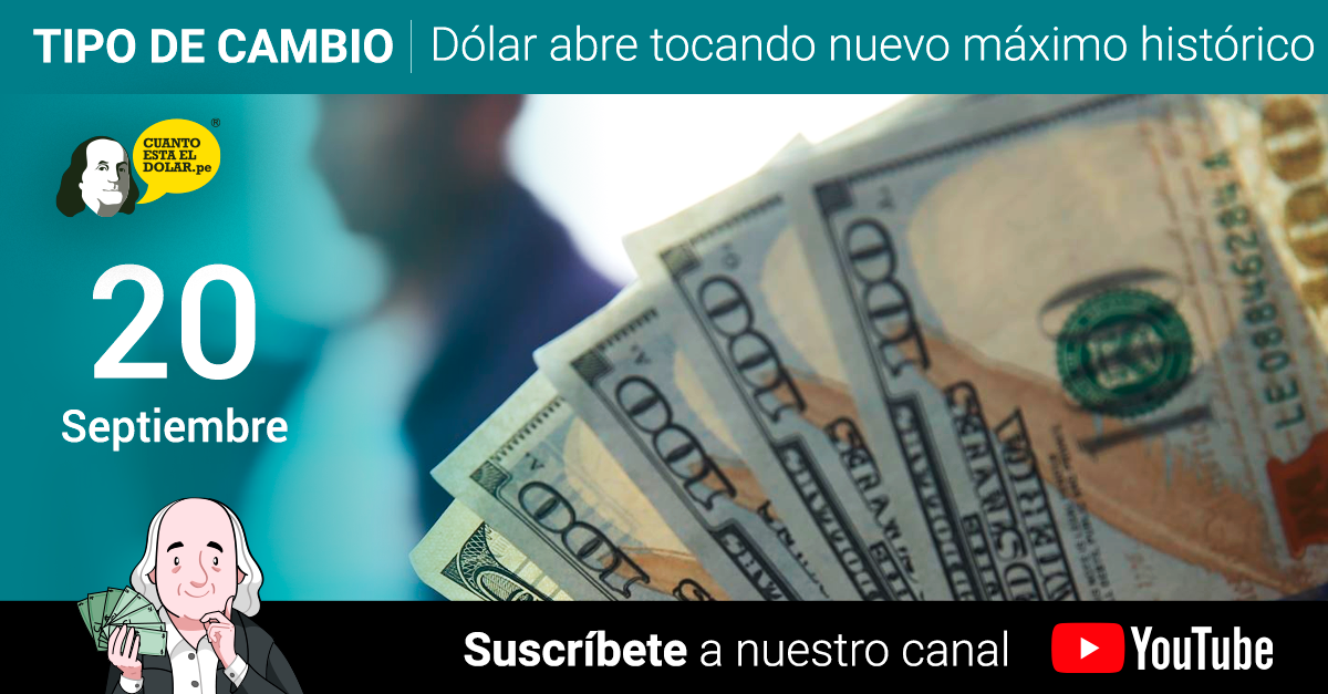 Tipo de cambio hoy lunes 20 de septiembre
