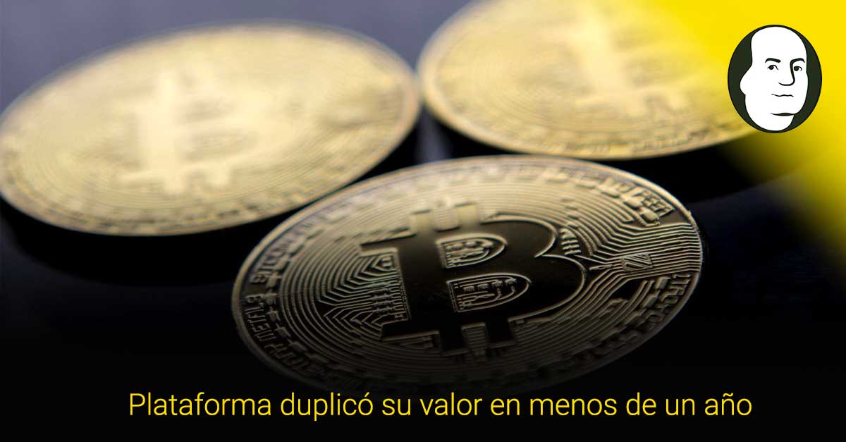 Plataforma de intercambio de criptomonedas duplicó su valor